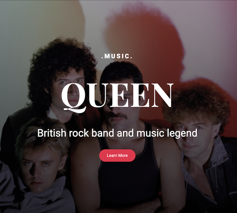 Queen music website preview